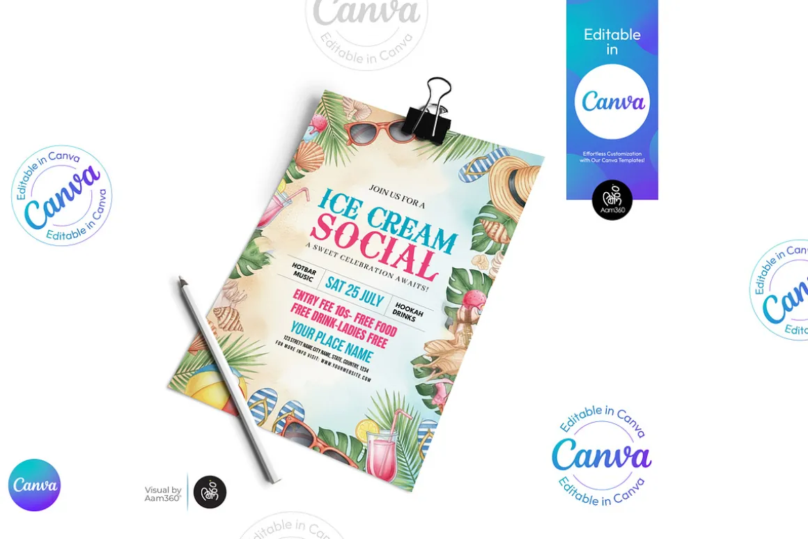 Ice Cream Social Flyer