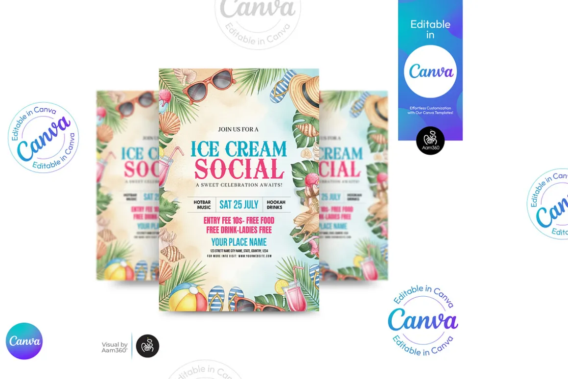 Ice Cream Social Flyer