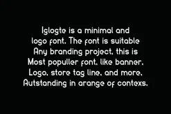Iglogte - Minimal Logo Font