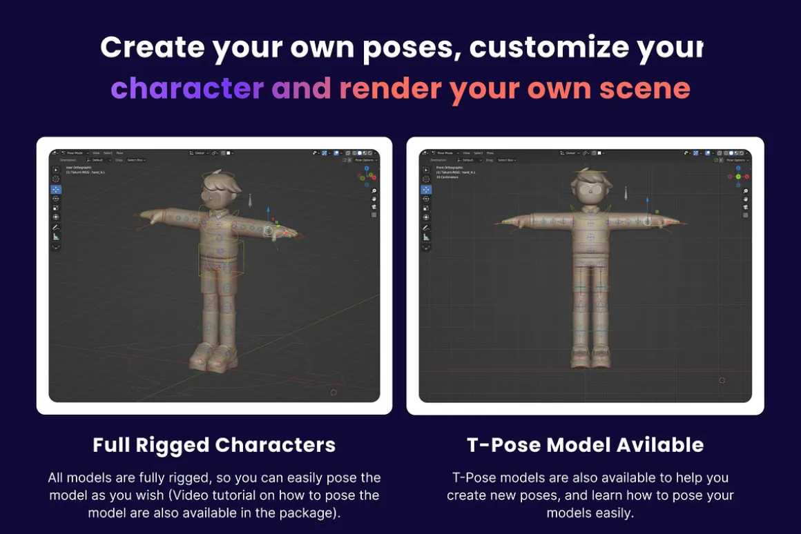 Ikigai - 3D Character Pack