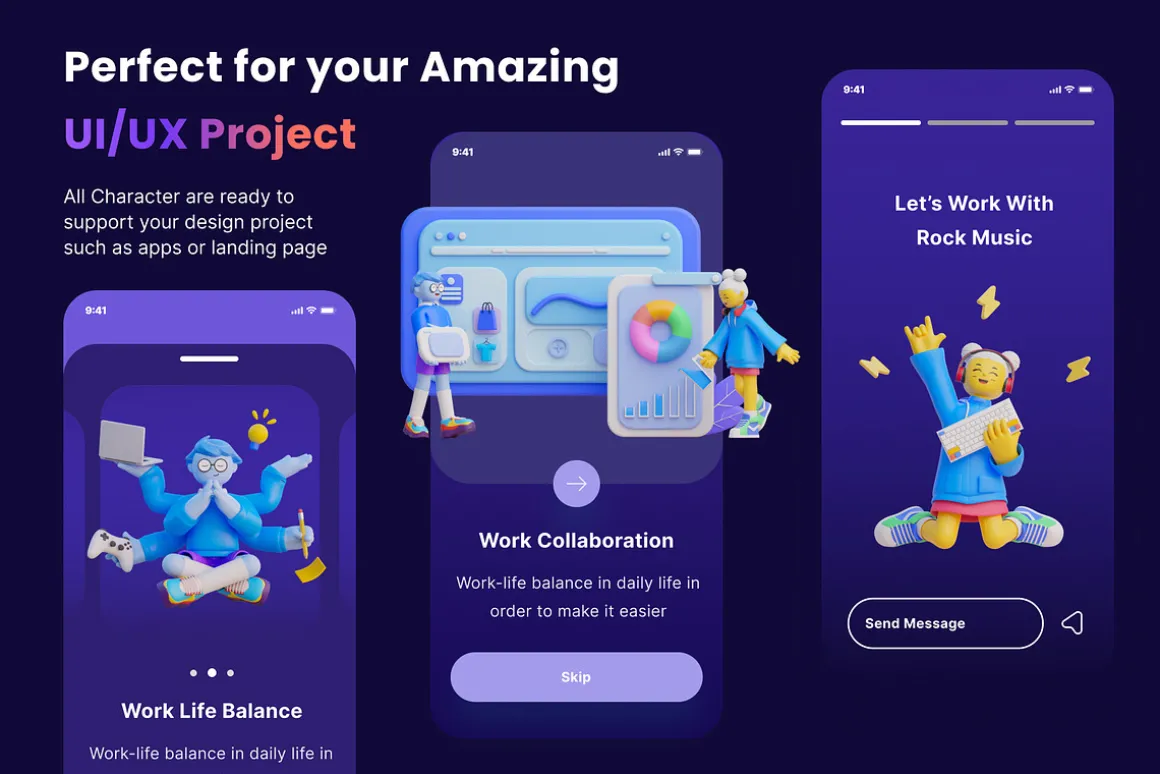 Ikigai - 3D Character Pack