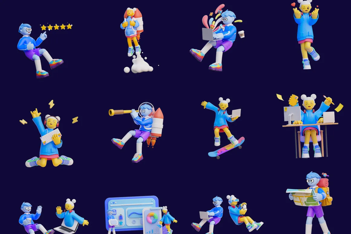 Ikigai - 3D Character Pack