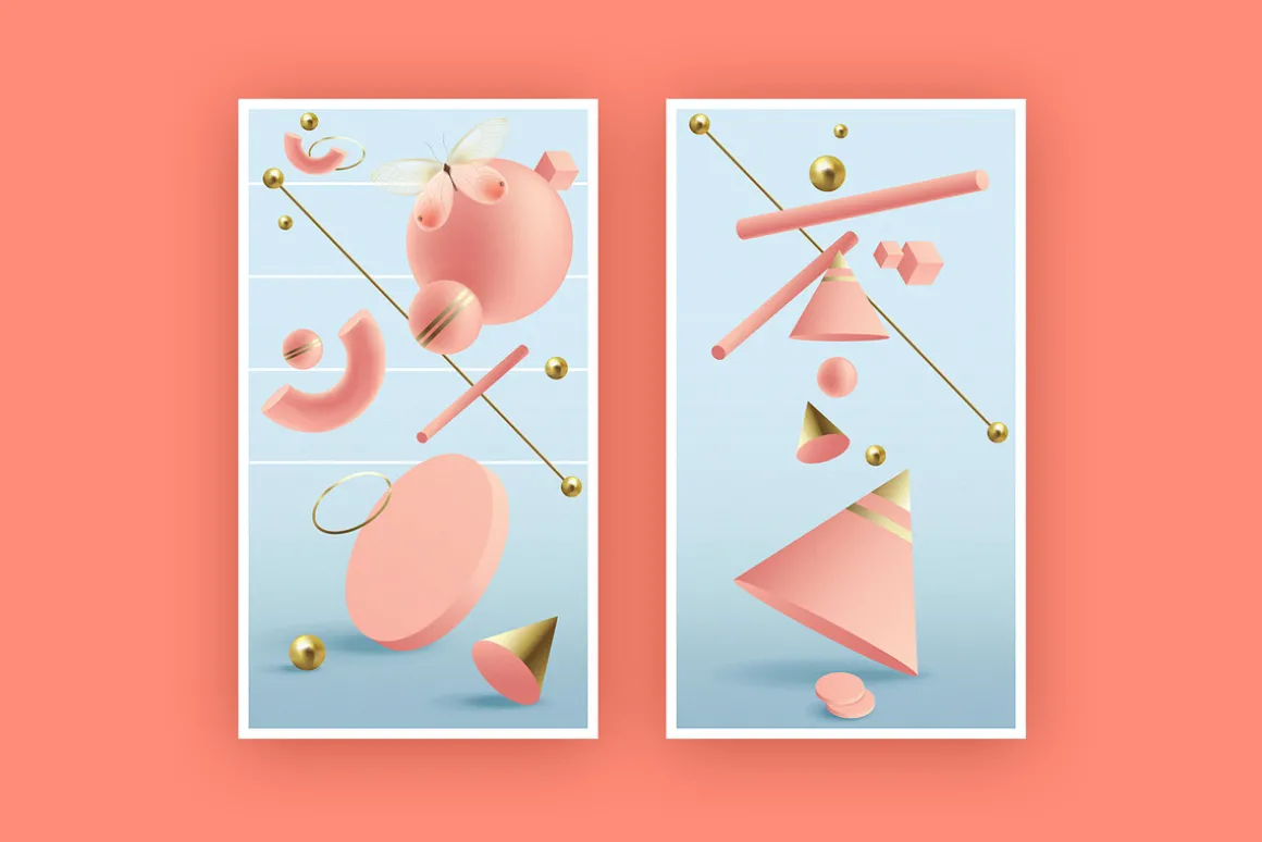 Illusion- 3D Geometric Objects