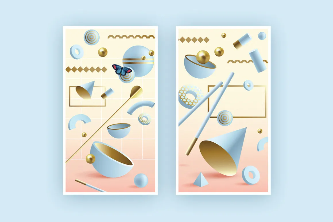 Illusion- 3D Geometric Objects