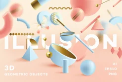 Illusion- 3D Geometric Objects