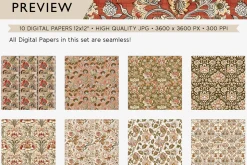 Indian-inspired Scrapbook Papers