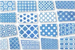 Indigo Blue Watercolor Dye Patterns