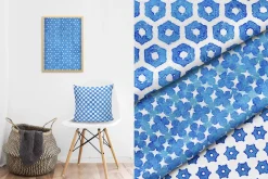 Indigo Blue Watercolor Dye Patterns