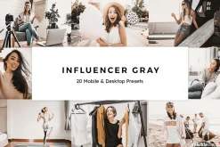 20 Influencer Gray Lightroom Presets