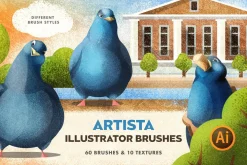18-in-1 Illustrator Brushes Bundle