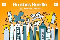 18-in-1 Illustrator Brushes Bundle