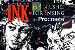 INK• 63 inking brushes for Procreate