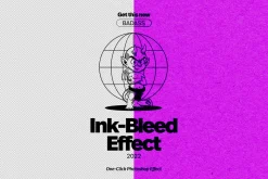 INK Bleed Copier Effect PSD