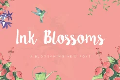 Ink Blossoms Brush Script