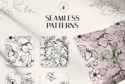 INKED BOTANY line art set
