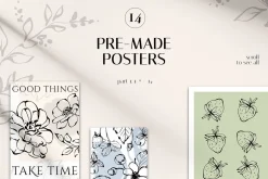 INKED BOTANY line art set