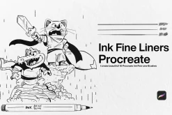 10 Ink Fine Liner Brushes Procreate