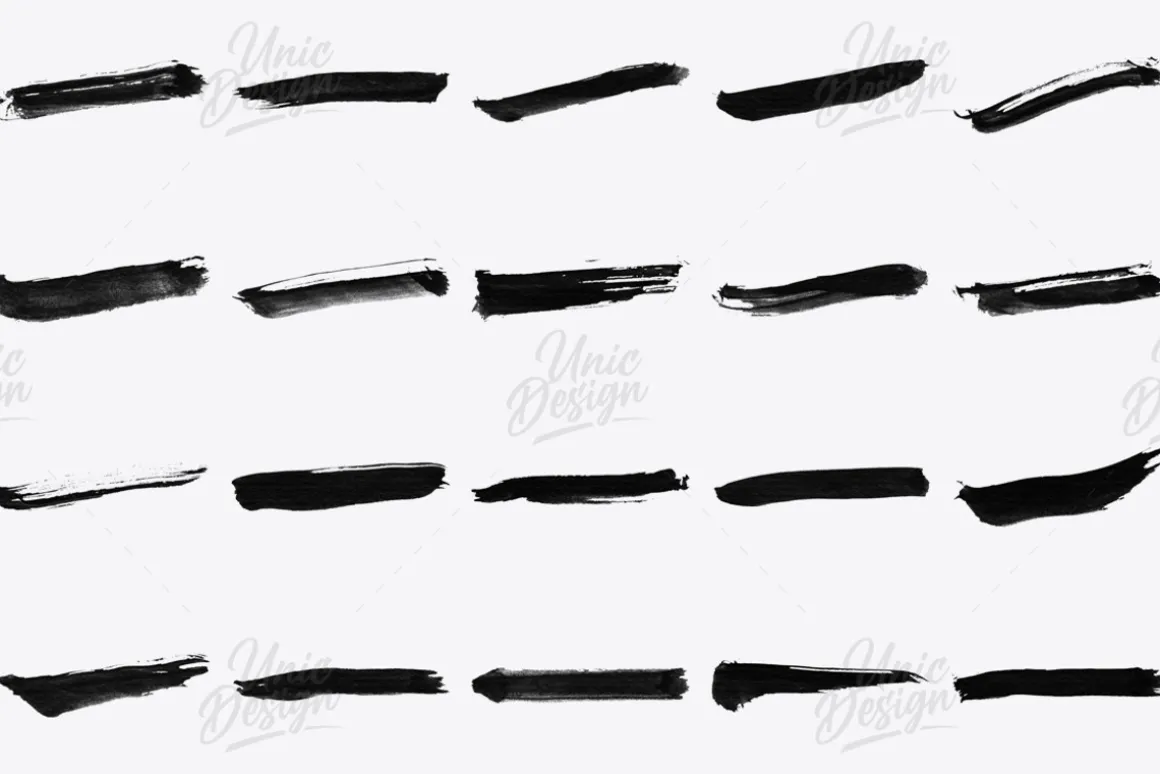 20 Ink Stroke Photoshop Brushes