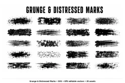 204 Ink Texture Vector Brushes