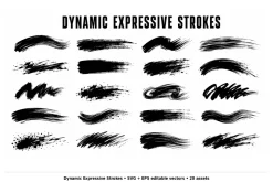 204 Ink Texture Vector Brushes