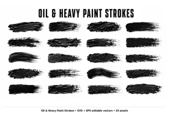 204 Ink Texture Vector Brushes