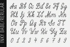 Inky Babe Messy Liquid Font Duo