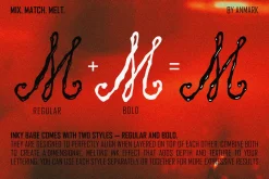 Inky Babe Messy Liquid Font Duo