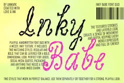 Inky Babe Messy Liquid Font Duo