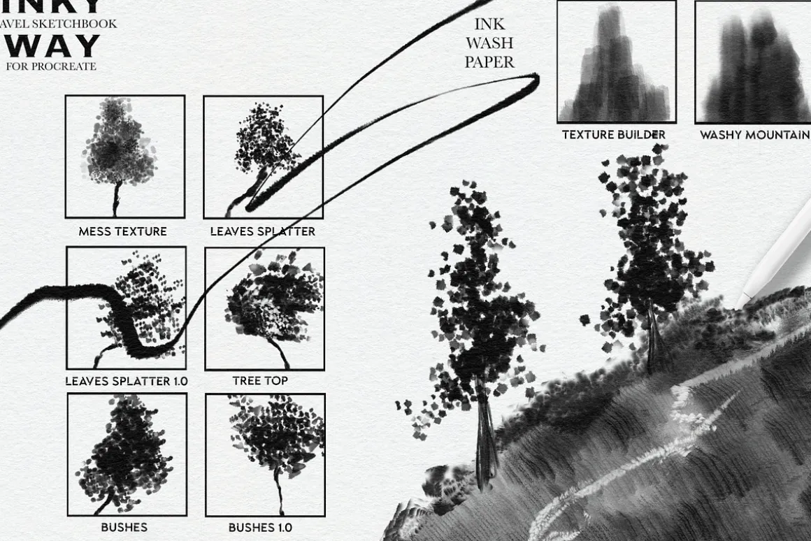 Inky Way Travel Procreate Sketchbook