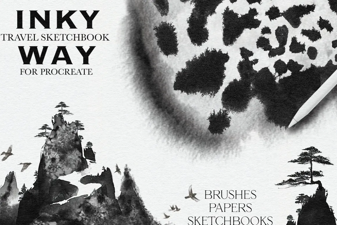 Inky Way Travel Procreate Sketchbook
