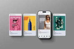 Instagram Post Mockup Set + iPhone