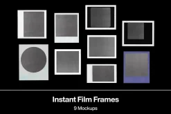 Instant Film Frames | 9 Mockups
