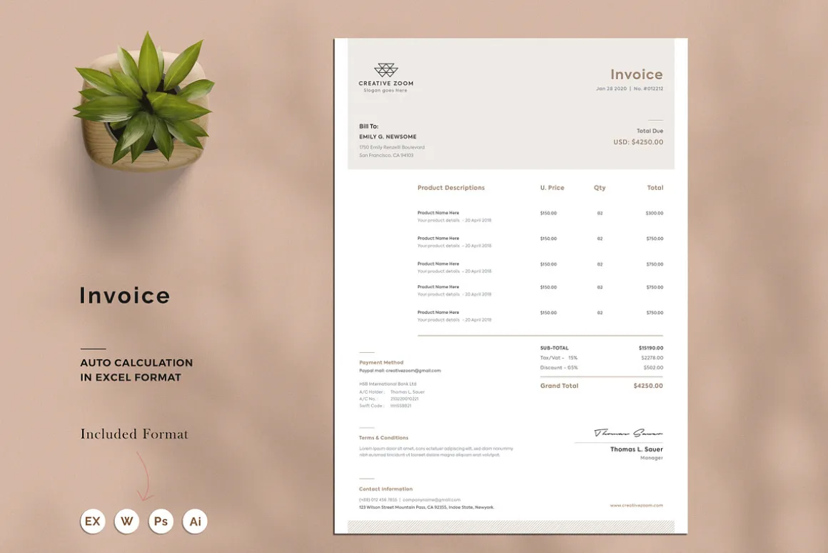Invoice | Brif | Estimation