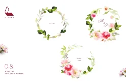 4-in-1 Watercolor Floral Bundle 03