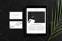 iPad & Business Card Photo Mockup