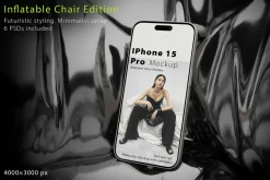 iPhone 15 Mockup Inflatable Chair