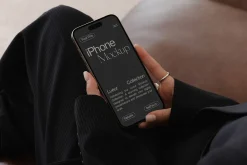 iPhone 16 Pro in Hands Mockup PSD