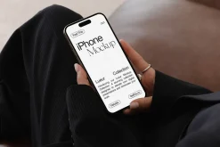 iPhone 16 Pro in Hands Mockup PSD