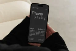iPhone 15 Pro in Hands Mockup