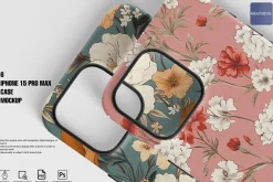 iPhone 15 Pro Max Case Mockup 6 PSD