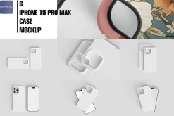 iPhone 15 Pro Max Case Mockup 6 PSD