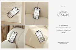 iPhone 14 Pro Silver Mockups | Apple