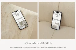 iPhone 14 Pro Silver Mockups | Apple