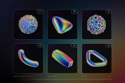 Iridescent Geometric 3D Shapes vol.3