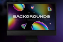 Iridescent Geometric 3D Shapes vol.3