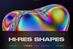 Iridescent Geometric 3D Shapes vol.3