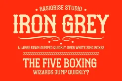 Iron Grey a Vintage Western Font