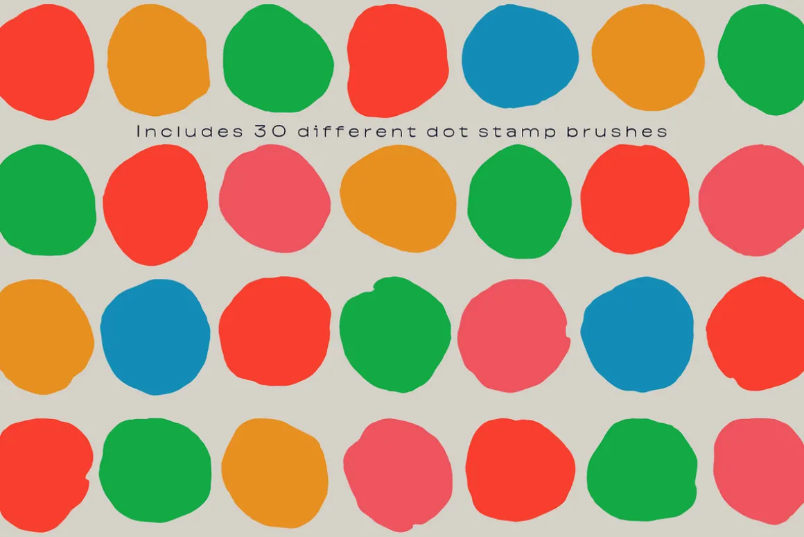 Irregular Dots Procreate Stamp Brush