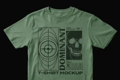 Isolated Crumpled T-shirt Mockup