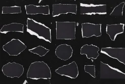 20 Isolated Paper Rips, Torn Ripped